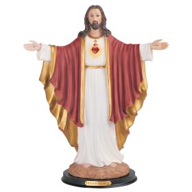 16"H Sacred Heart of Jesus with Open Arms Holy Figurine Home Decor Gift