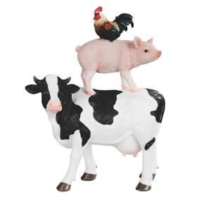 11"H Cow, Pig & Hen Standing Figurine Home Decor Gift